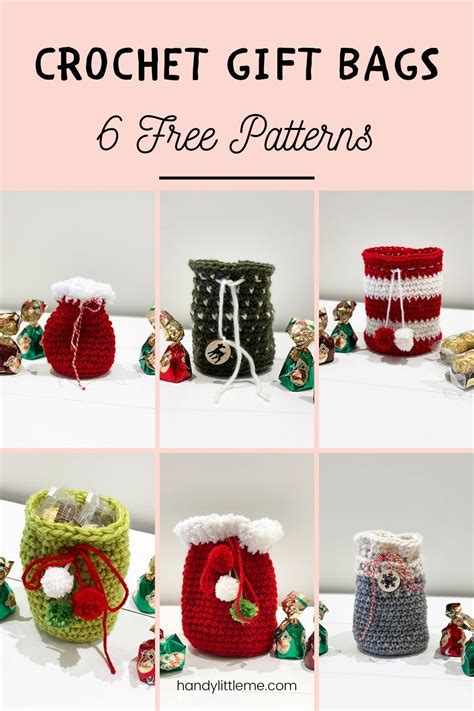 6 Free Crochet Gift Bag Patterns For Christmas Crochet Gifts