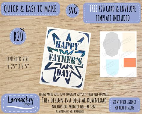 Fathers Day Card Svg Greetings Card Svg Fathers Day Svg Svg Etsy Finland