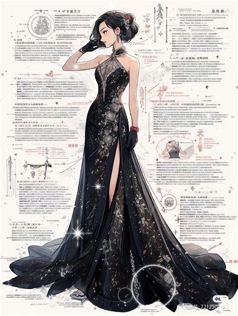 Pin By Hien Nguyen On Black In Fashion Drawing Dresses Fantasy