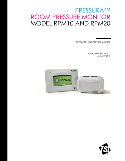 Pressura Room Pressure Monitor Model RPM10 And RPM20 Manualzz