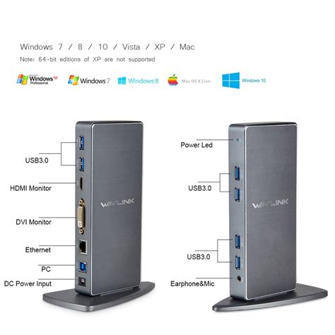 Wavlink Usb Universal Para Port Til Estaci N De Acoplamiento Video