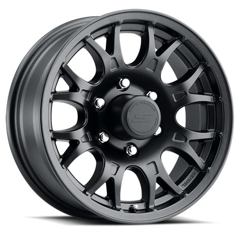 15x6 T16 Matte Black Aluminum Trailer Wheel 5x5 Free Shipping