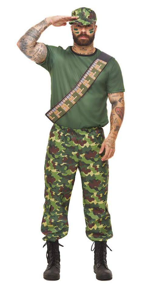 Fantasia Soldado Camuflado Militar Exército Masculino Adulto 7 Artes