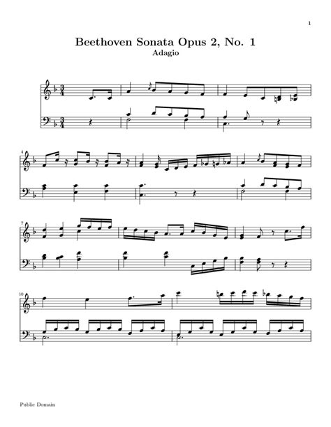 Piano Sonata No Op No Mvt Free Sheet Music By Beethoven