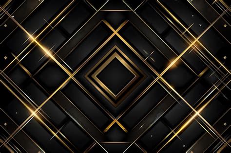 черно-золотой фон с золотым бриллиантовым рисунком | Премиум AI ...