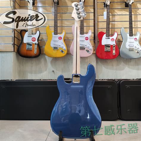 正品fender芬达squier贝斯 Affinity系列p Bass Pj湖水蓝 P贝斯 虎窝淘