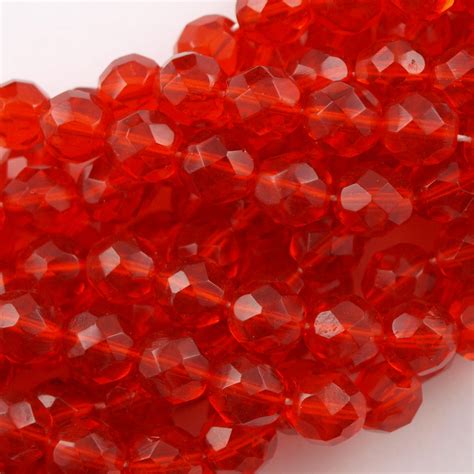 50 Czech Fire Polished 6mm Round Bead Hyacinth 90040 Aura Crystals Llc