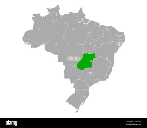 Map of Goias in Brazil Stock Photo - Alamy