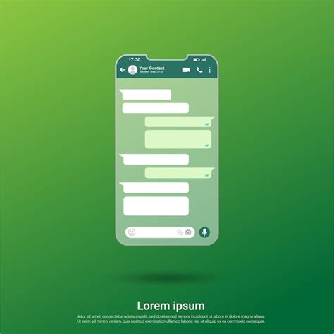 Premium Vector Whatsapp Screen Chat Template Interface