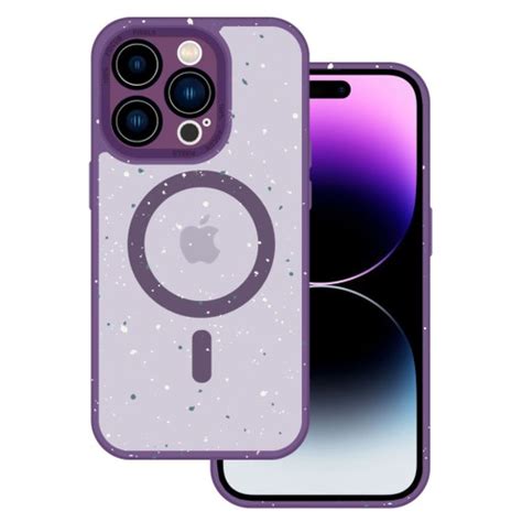 Futerał TP Magnetic Splash Frosted Case do iPhone 15 Pro Max Fioletowy