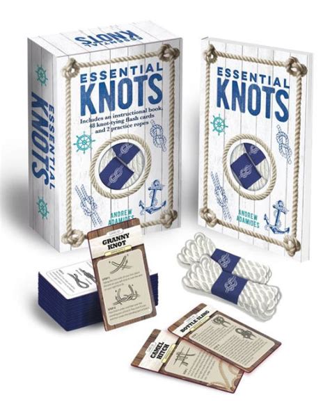 Essential Knots Kit Includes Instructional Book 48 Knot Tying Flash Cards And 2 Practice Ropes