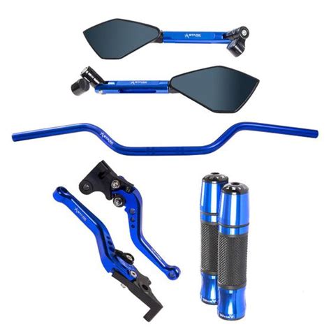 Kit Guidão Naked 22mm Punho Retrovisor Manete Dafra Next 250 Stark
