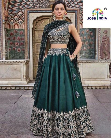 Latest Designer Green Color Lehenga Choli For Wedding Functions Indian Wedding Outfits Indian