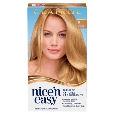 Clairol Nice N Easy Permanent Hair Color 8 Medium Blonde 1 Ct Kroger