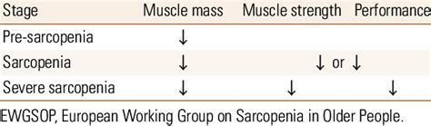 Stages Of Sarcopenia