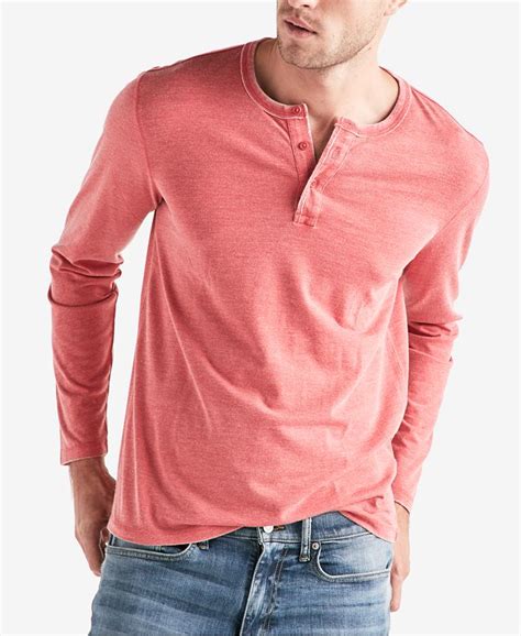 Lucky Brand Mens Long Sleeve Burnout Henley Macys