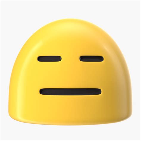 Expressionless Face Android Emoji D Model Ds Blend C D Fbx