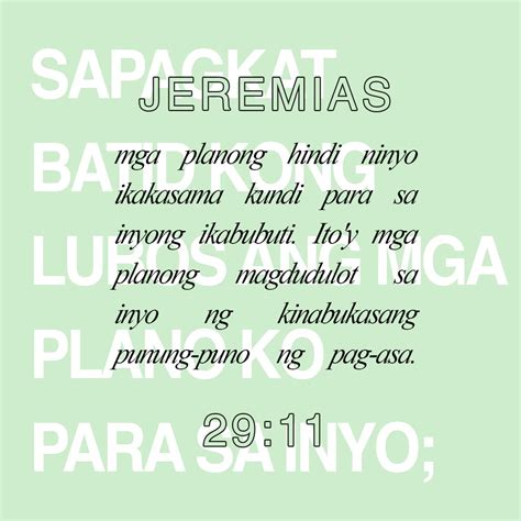 Jeremias Alam Ko Kung Paano Ko Tutuparin Ang Mga Plano Ko Para Sa