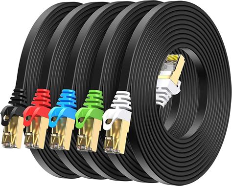 Amazon BUSOHE Cat8 Ethernet Cable 10FT 5 Pack Multi Color Cat 8