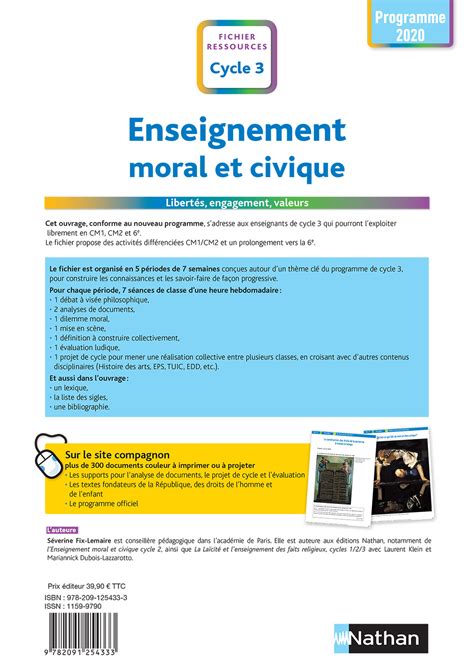 Enseignement Moral Et Civique Cycle Cm Cm E Conforme Au