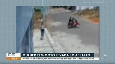 Cetv Edi O Juazeiro Do Norte Mulher Tem Moto Levada Em Assalto