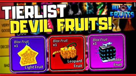 Create a Top Best Devil Fruits in Roblox Blox Fruit Tier List - TierMaker