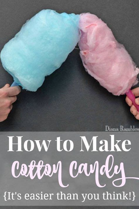 10 Homemade Cotton Candy Ideas Homemade Cotton Candy Cotton Candy