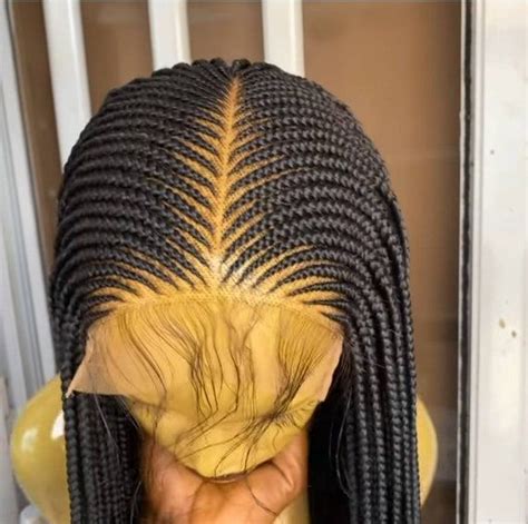 Handmade Full Lace And Frontal Cornrow Braided Wig Ghana Etsy Artofit