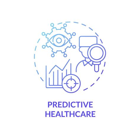 Predictive Healthcare Blue Gradient Concept Icon Prevention Of Future