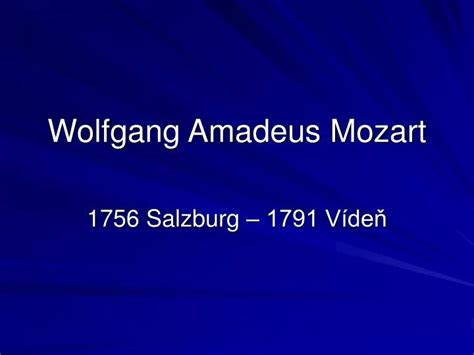 Ppt Wolfgang Amadeus Mozart Powerpoint Presentation Free Download Id4896607