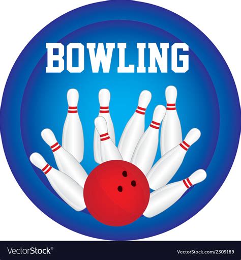 Bowling Logo Royalty Free Vector Image Vectorstock