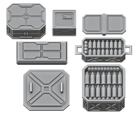 War Scenery Sci Fi Crates Set 2