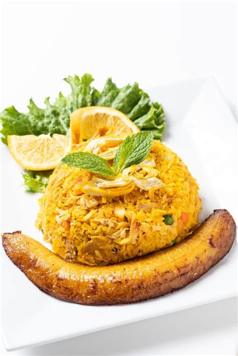 Arroz Con Pollo Colombiano Colombian Style Rice With Chicken Meat Stock