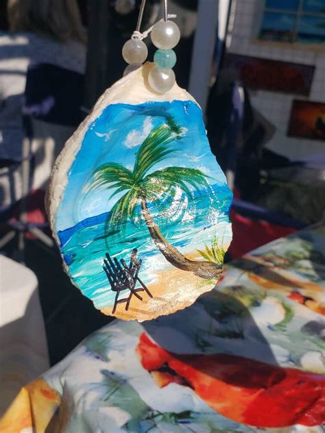 Apalachicola Hand Painted Oyster Shell Ornament Etsy