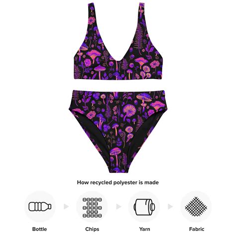 Psychedelic Mushroom Bikini Festival Outfit Rave Swimsuit Etsy