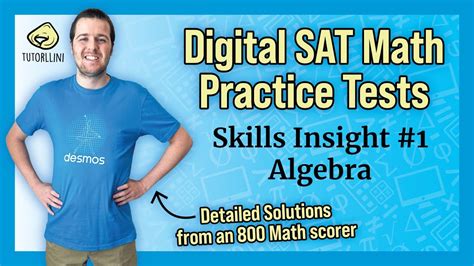 Digital SAT Math Skills Insight 1 Algebra YouTube