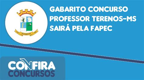 Gabarito Concurso Professor Terenos Ms Sair Pela Fapec