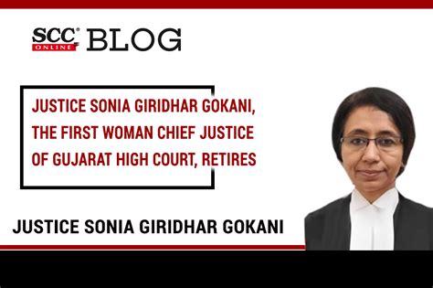 Justice Sonia Giridhar Gokani The First Woman Chief Justice Of Gujarat High Court Retires