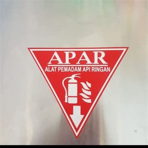 Jual SIGN STICKER K3 RAMBU SAFETY SEGITIGA APAR ALAT PEMADAM API