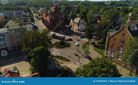 Rondo Leona Wielkiego Church Wejherowo Kosciol Kostki Aerial View