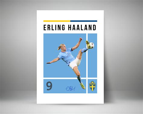 Erling Haaland Poster Erling Haaland Print Erling Haaland Etsy Hong Kong