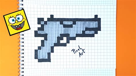 Cómo dibujar una pistola de fortnite paso a paso en pixel art YouTube