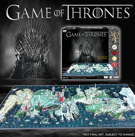 Game of Thrones 3D Map of Westeros Puzzle - GeekAlerts