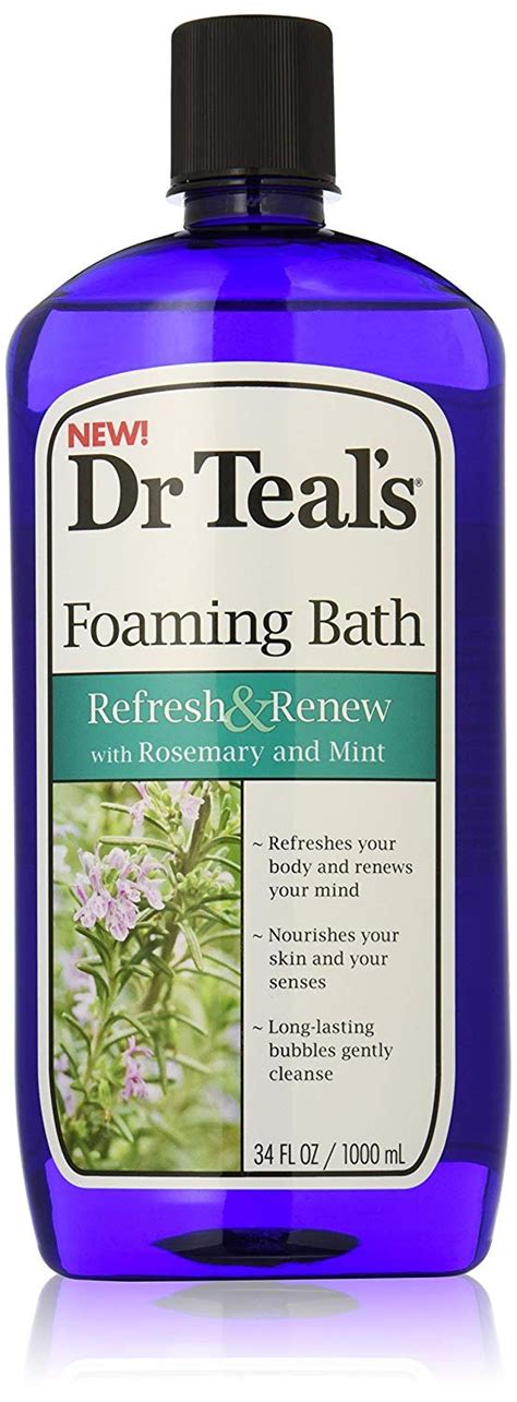 Dr Teal's Foaming Bath with Rosemary & Mint, Refresh & Renew, 34 Fl Oz - Walmart.com - Walmart.com