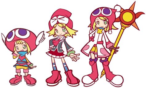 Amitie Raffina Klug Ecolo Rulue And Satan Transform In Puyo Puyo 7