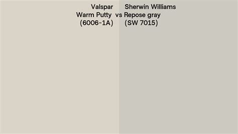 Valspar Warm Putty A Vs Sherwin Williams Repose Gray Sw