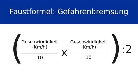 Bremsweg Berechnen Gefahrenbremsung