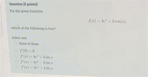 Solved Question 5 Points Let 2ay 5 Using The Implicit