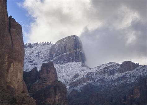 Snowy Superstition Mountain