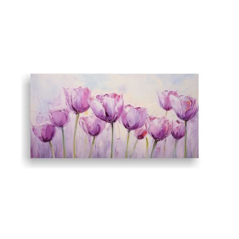 Ripley Pintura De Lienzo Estilo Decorativo De Tulipanes P Rpuras Tema